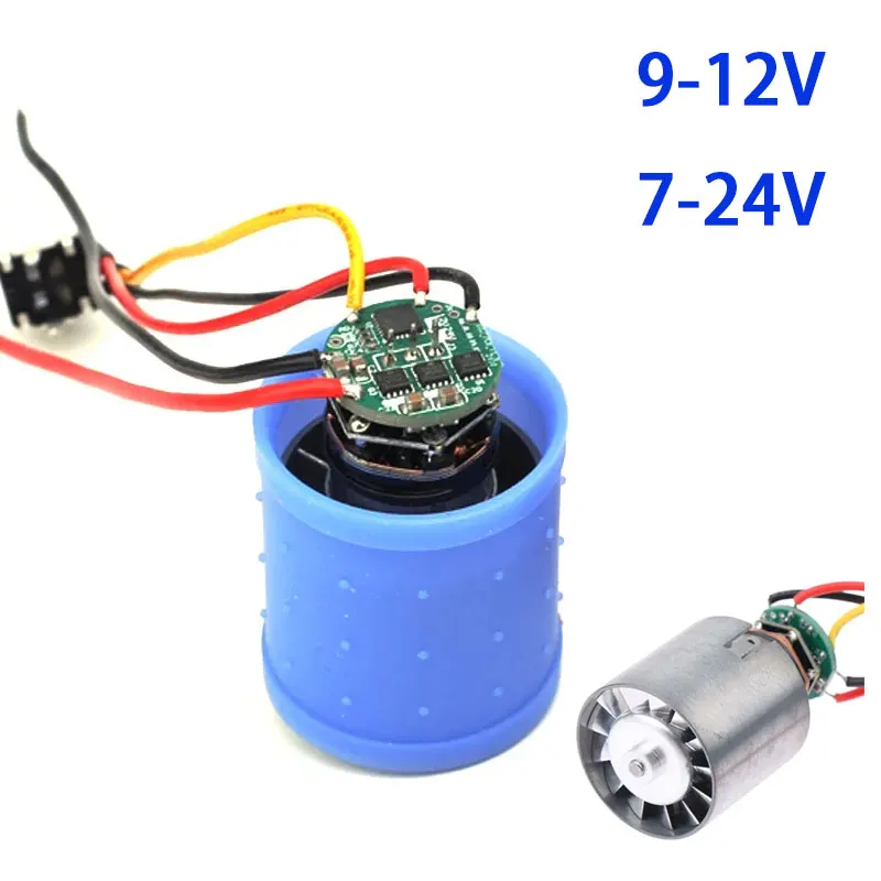 1PC Dc 12V 24V 100.000 U/min Mikro bürstenloser Kanalventilator Aluminium Laufrad Haartrockner Ultra-Hochgeschwindigkeitsmotor Motor