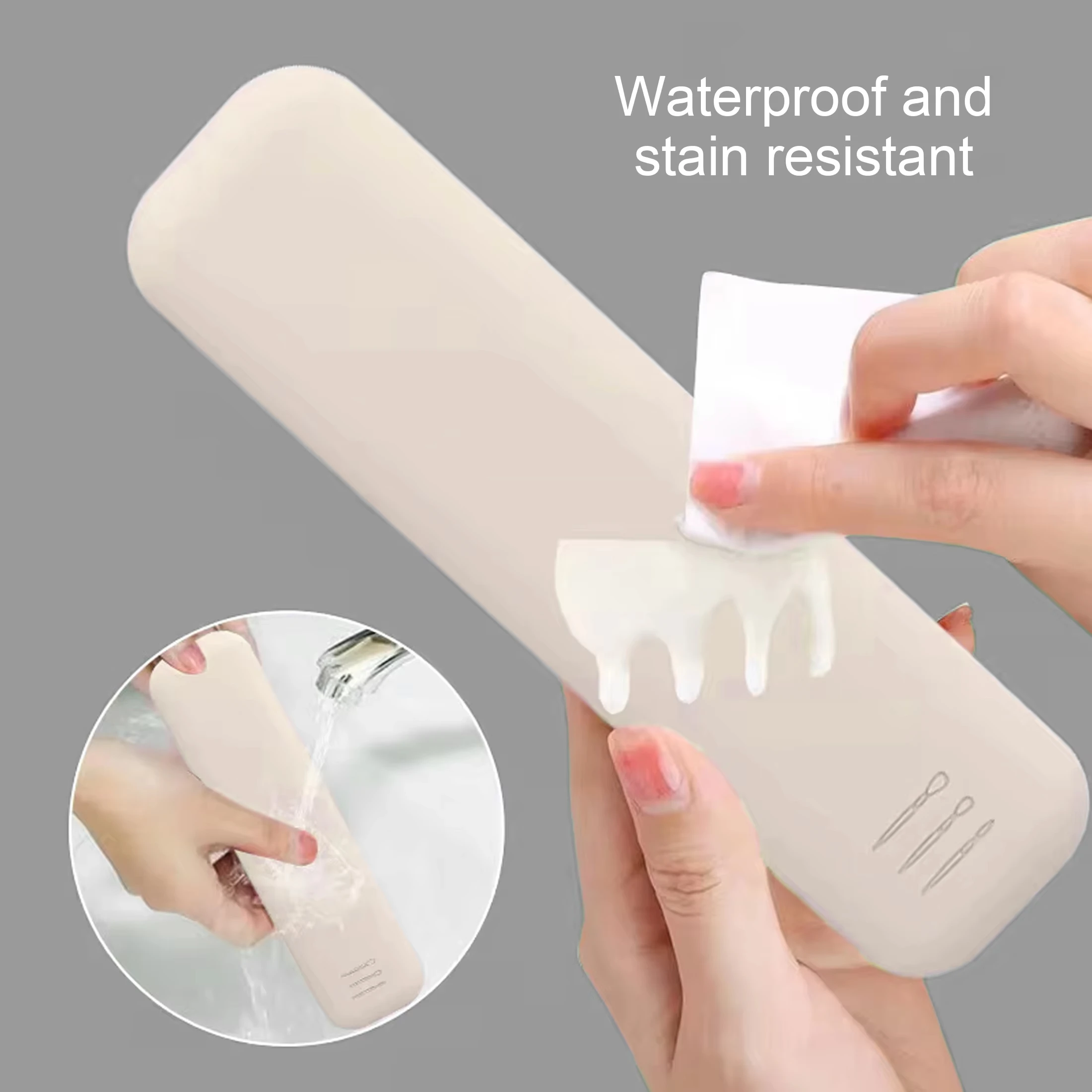 حقيبة مكياج للسفر، حقيبة تنظيم فرش المكياج من السيليكون، مقاومة للماء، حقيبة فرش مستحضرات التجميل المحمولة، حقيبة نسائية، أساسيات السفر #3