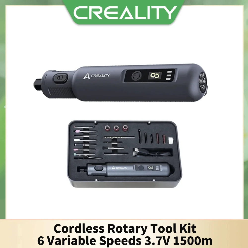 Creality – Kit d'outils rotatifs sans fil, 6ème vitesse de réglage, 6 vitesses variables, 3.7V, 1500mAh, pièces d'imprimante 3D portables sans fil
