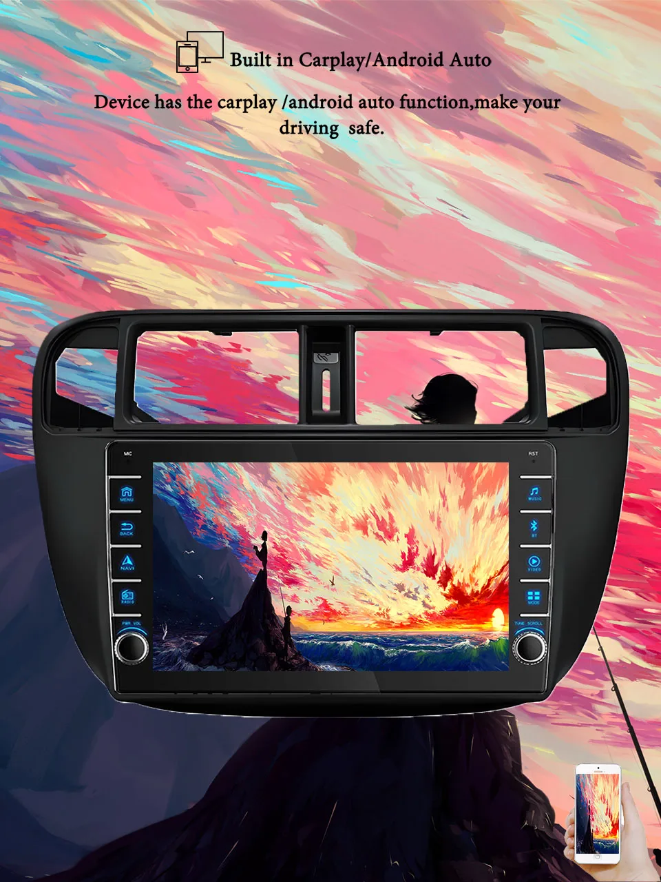 8G+128G Android 14 For Honda Civic 1996 - 2001 Car Radio Audio Multimedia Stereo PC Tablet GPS Monitor 2 Din DVD Carplay Auto