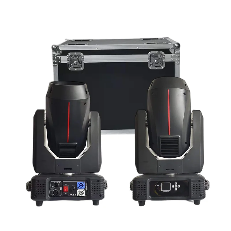 2Lights with 1Flightcase Beam 17R/18R 350W Moving Head Stage Light DMX Dj Bar Party Wedding Sharpy Gobo Lyre with Roadcase Spot