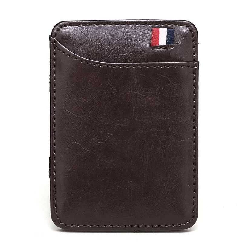 Ultra Thin Men's PU Leather Mini Magic Wallet Money Cash Card Holder Purse Birthday Gift For Father Boyfriend
