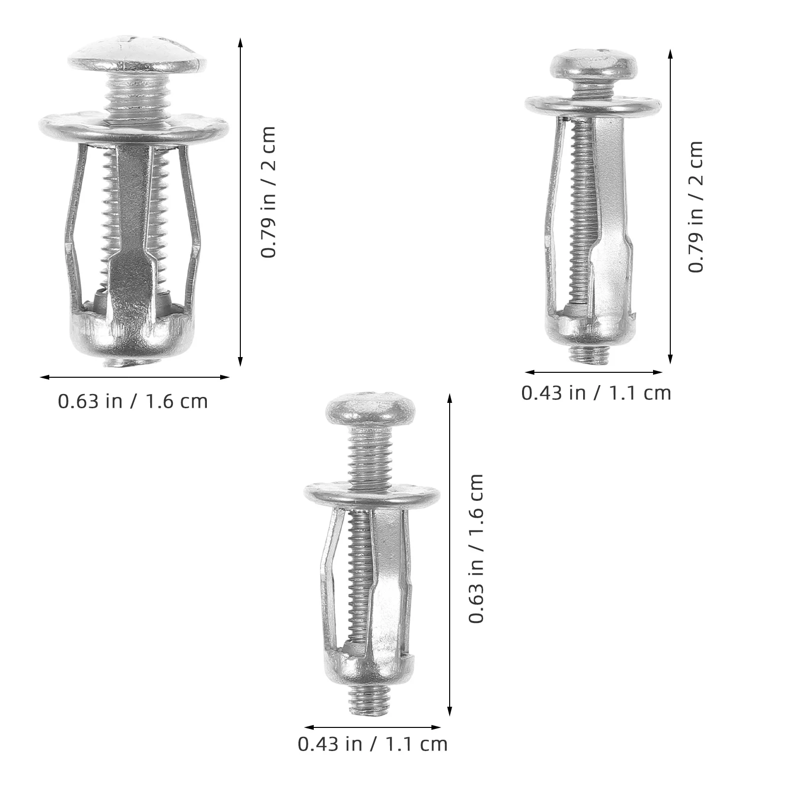 

1 set 1 Set Screw Fastener Assortment Jack Petal Nuts For Hollow Wall License Plate Screws Threaded Expansion Nuts For Auto Diy