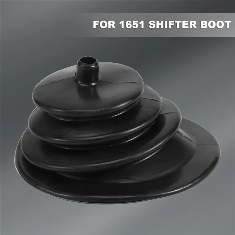 

A09E-For Mr Gasket 1651 Shifter Boot Small Round Black Rubber 5.250 Inch Round Plate Gear Stick Shift Knob Cover Boot Gaiter