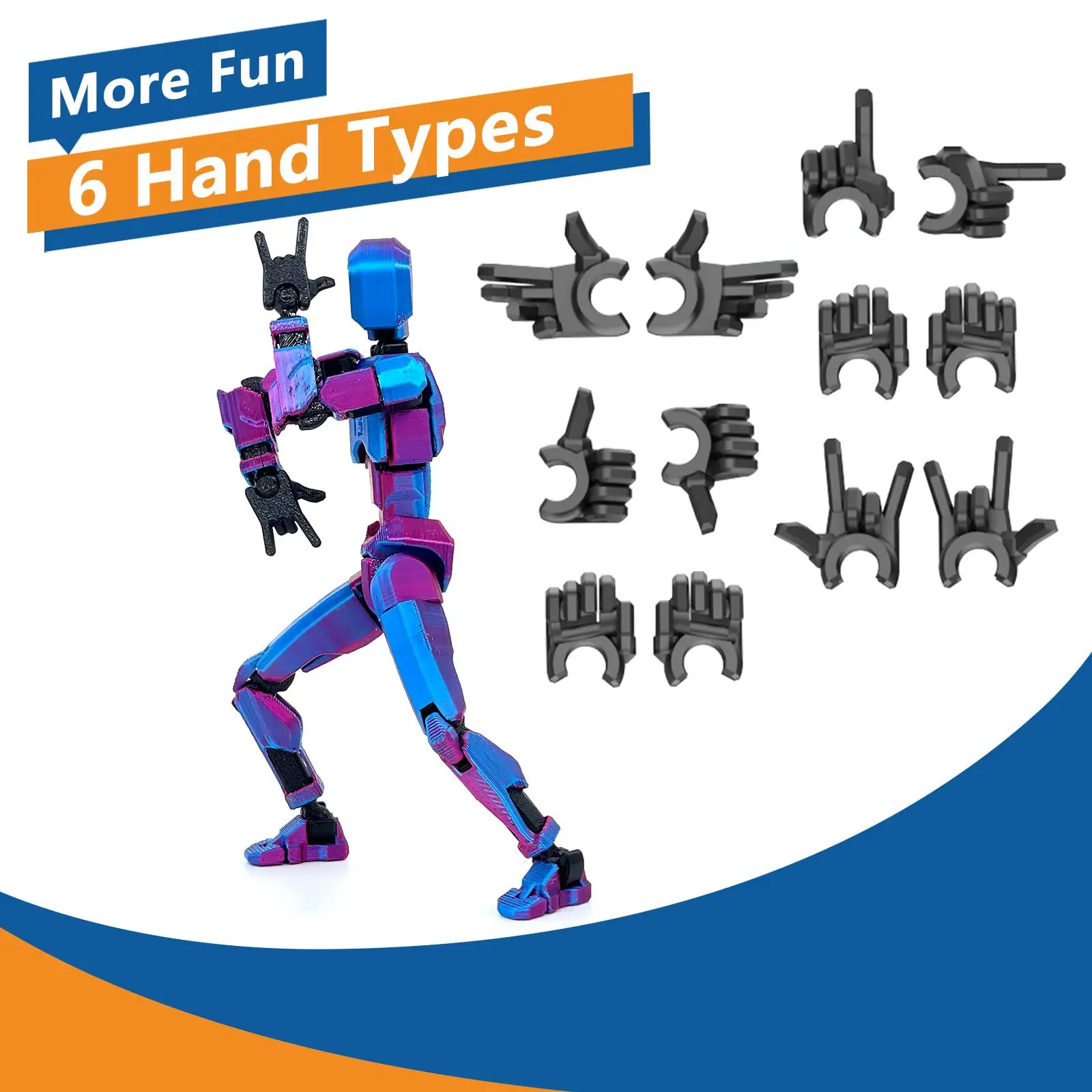 【Assembled】T13 Action Figure Set,Giant Sword Titan 13 Robot Action Figure 3D Printed robotAction Fidget Toy Figure Articulated