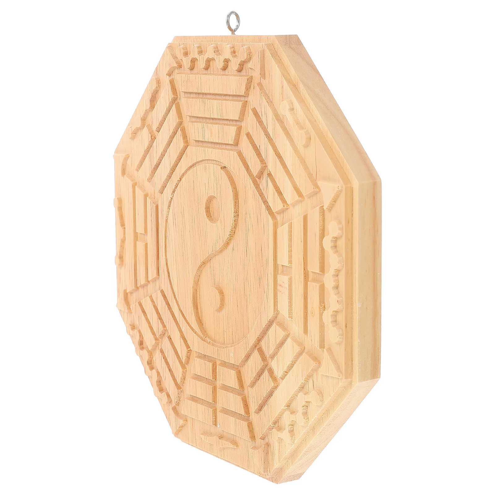 

1pc Wooden Feng Tai Bagua Mirror Home Decor Evil Exorcism Ornament Wall Pendant Blessing Supply Home Pendant Craft