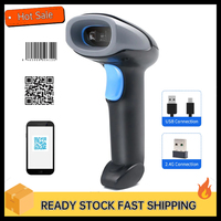 Handheld Barcode Scanner 1D/2D/QR Code Scanner 2.4G Wireless & USB Wired Bar Code Reader Compatible with Windows Mac Linux