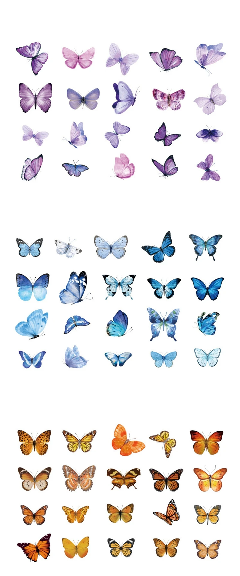 40 teile/paket Bunte Schmetterling Kuchen Dekor Alles Gute Zum Geburtstag Party DIY Ornamente Hochzeit Dekoration Lieferungen Wohnkultur Wand Aufkleber – Detail 9