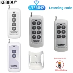 433MHz Remote Control Learning Code 1527 1000m Long Range Wireless Controller Transmitter for Water Pump Tubular Motor Lamp