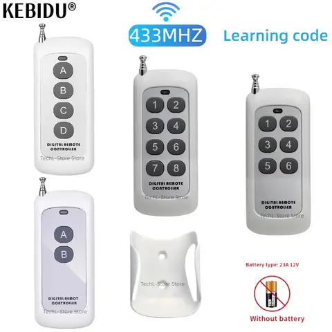 433MHz Remote Control Learning Code 1527 1000m Long Range Wireless Controller Transmitter for Water Pump Tubular Motor Lamp