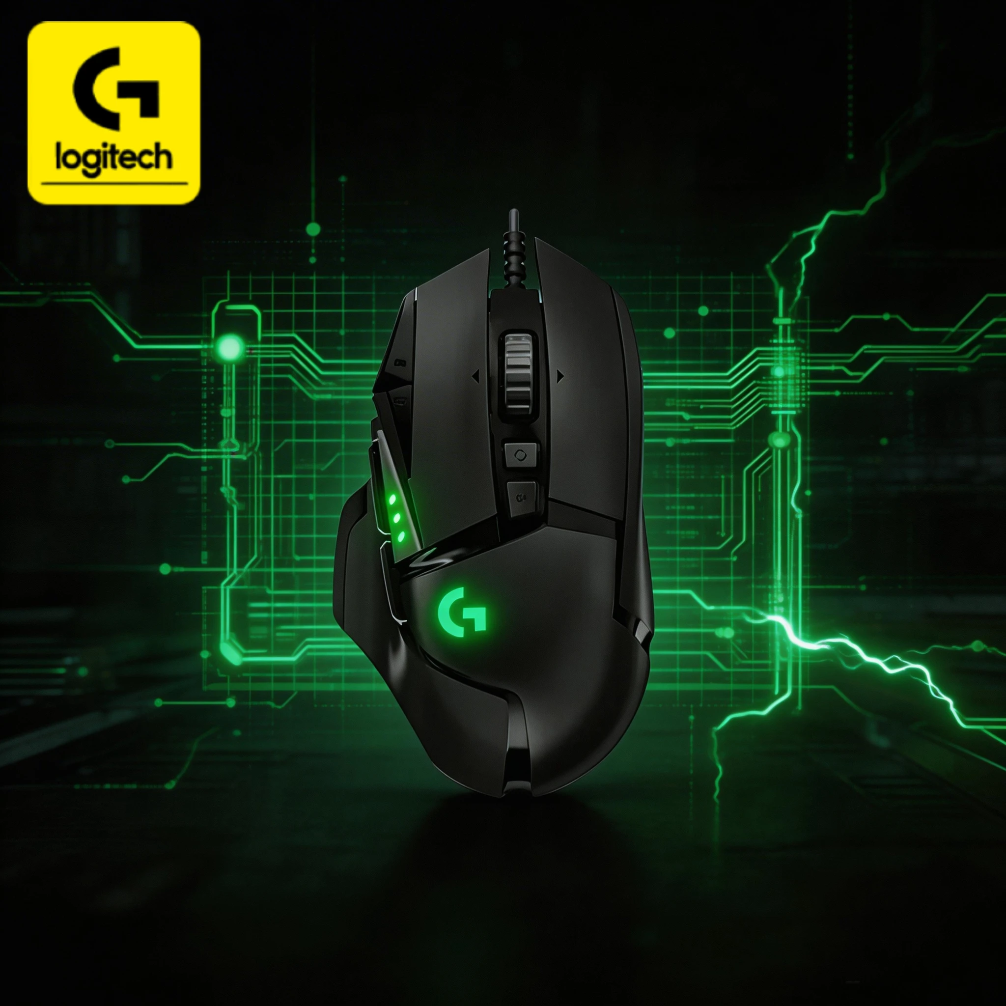 

Проводная игровая мышь Logitech G502, регулируемый вес, яркая RGB-подсветка, настраиваемые макросы.