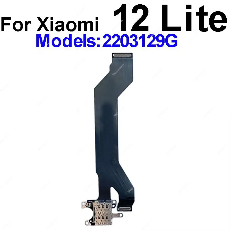 SIM Card Tray Reader Flex Cable For Xiaomi Mi 11 12 Lite Mi 11i Mi 11X Mi11X Pro SIM Card Tray Socket Slot Flex Cable Parts