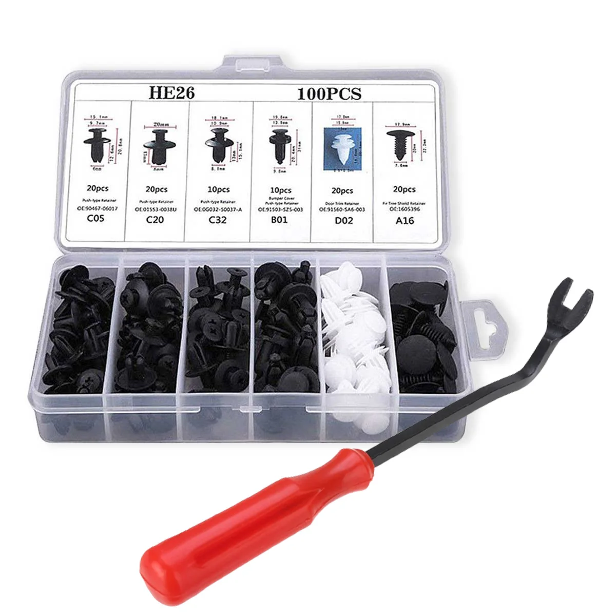 Auto Fastener Clip Mixed Car Body Push Retainer Pin Rivet Bumper Door Trim Panel Fastener Kit Akcesoria samochodowe Klipsy do samochodu