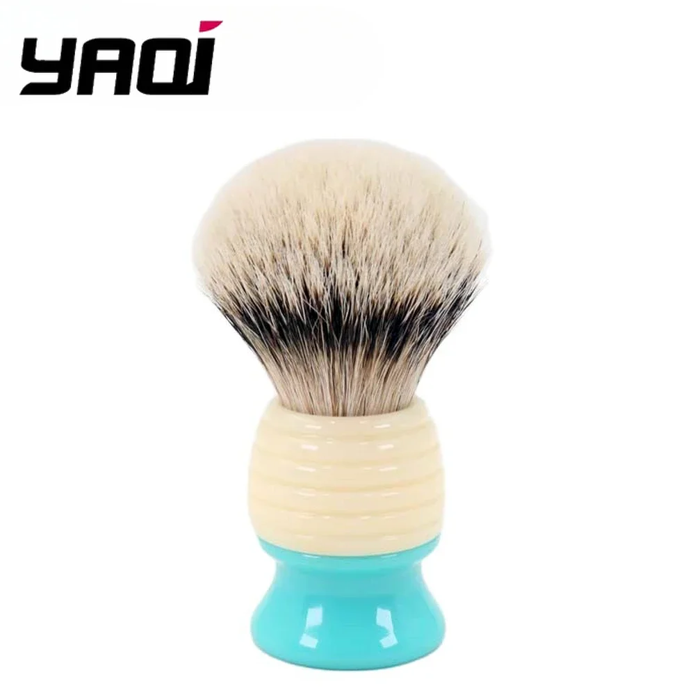 2026 Shaving Brush YAQI 24mm Silvertip Hair knots Mens Wet Shaving Brush Men Shaving Products Boyfriend's Birthday Gift