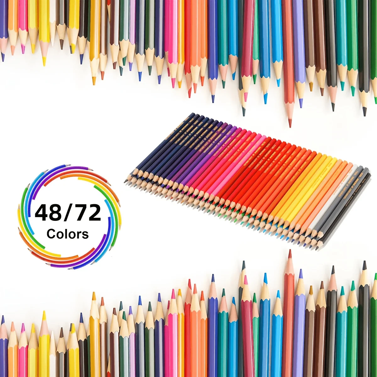 48/72Pcs Colored Drawing Pen Set, Soft Core, for Adult Coloring, Blending & Shading, Drawing Art, Gift, Pro Art Use