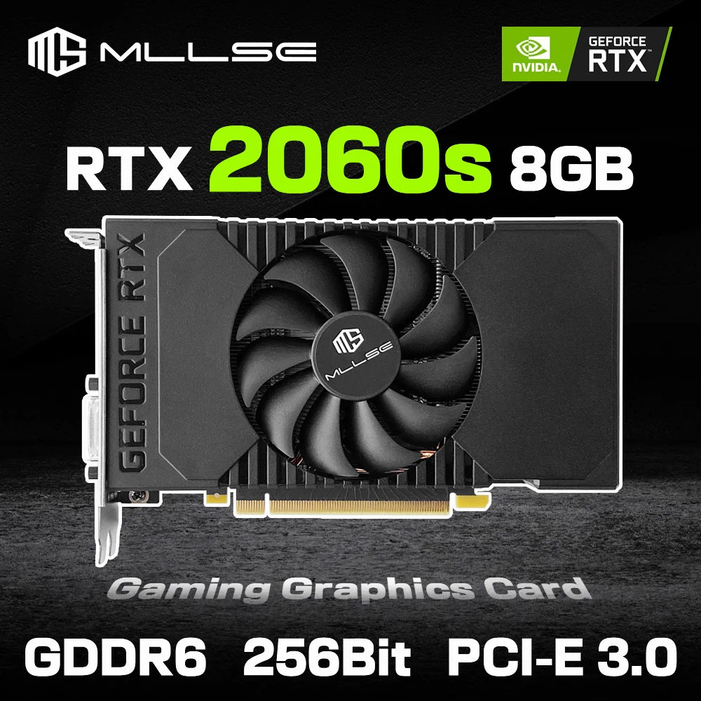 Mllse Nvidia Rtx 2060 Super 8Gb 2176sp Gaming Grafische Kaart Gddr6 Gpu 256bit Rtx2060 Super 8G Desktop Video Office Rtx 2060 S