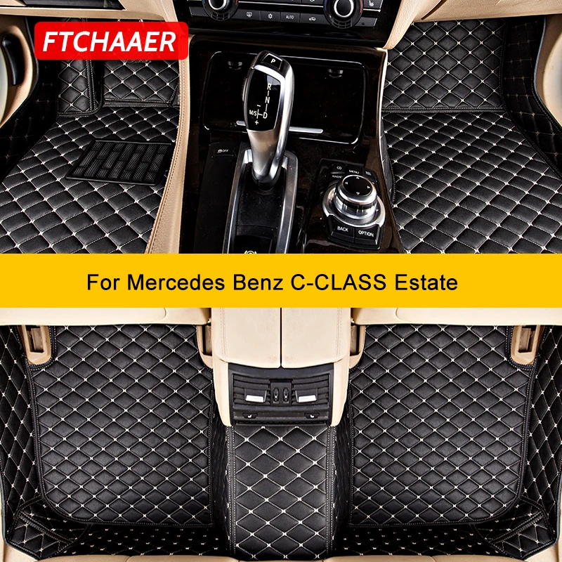 FTCHAAER Custom Car Floor Mats For Mercedes Benz C-CLASS T-Model S204 S205 S206 Estate C300 Auto Carpets Foot Coche Accessorie