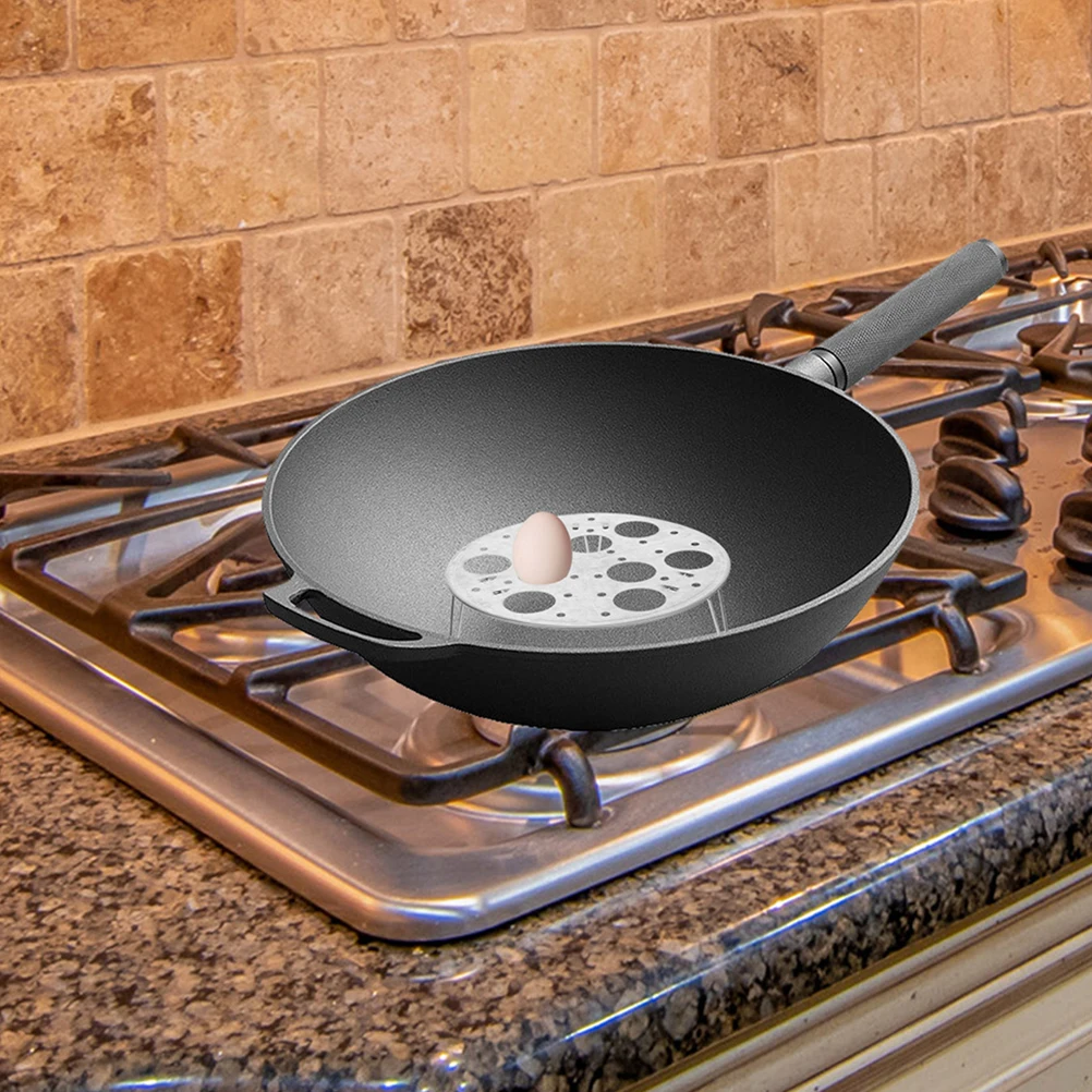 

2pcs Egg Steamer Rack Stainless Steel 9-Hole Round High Leg Dishwasher Safe Multi Purpose Egg Holder Steam Boil Rack Household