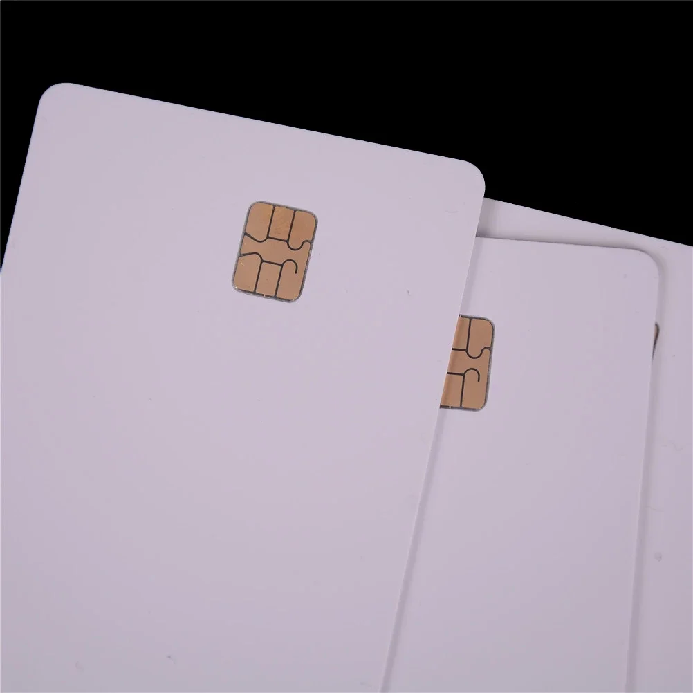 5Pc Contact blanc SLE4442 puce intelligente IC carte PVC vierge avec puce SLE4442 carte à puce vierge Contact IC carte sécurité
