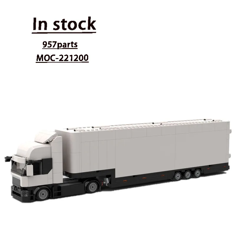 

MOC-221200NewCargoTruck Low Deck Tractor and Double Decker Building Blocks Model957PartsMOC Creative BoysKids Birthday Toy Gifts