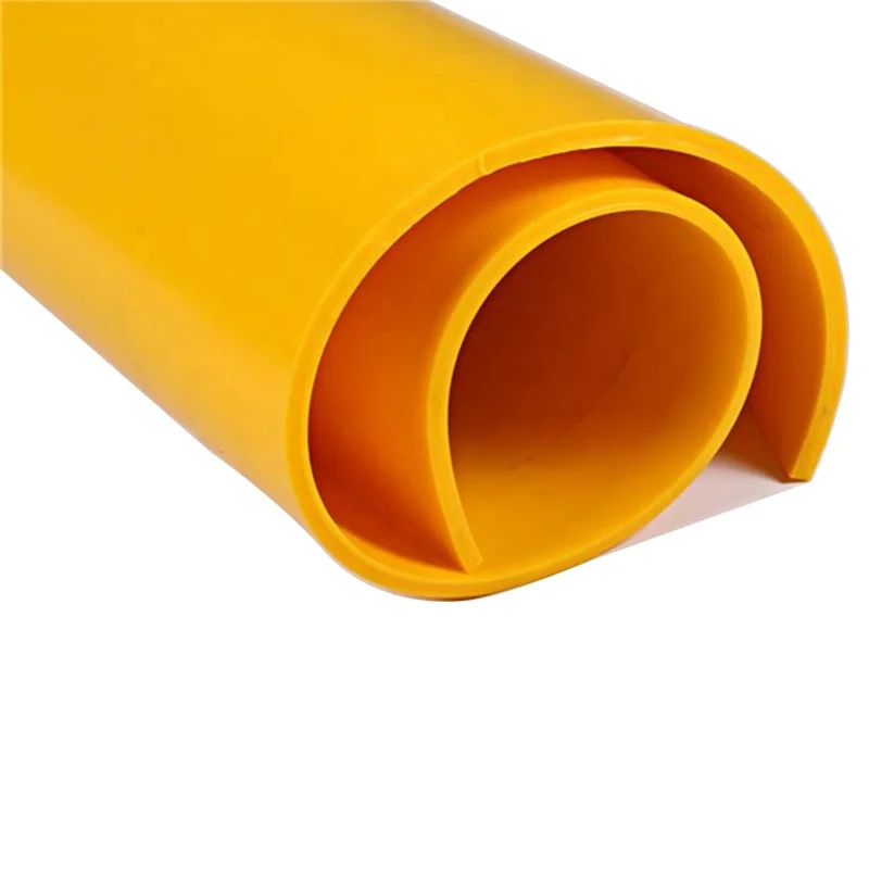 Maßgefertigte Gelbe Silikonkautschukmatte mit Hoher Reißfestigkeit, 0,2 bis 6mm Dicke, 1m Breite, Rutschfest, Umweltfreundlich und Korrosionsbeständig