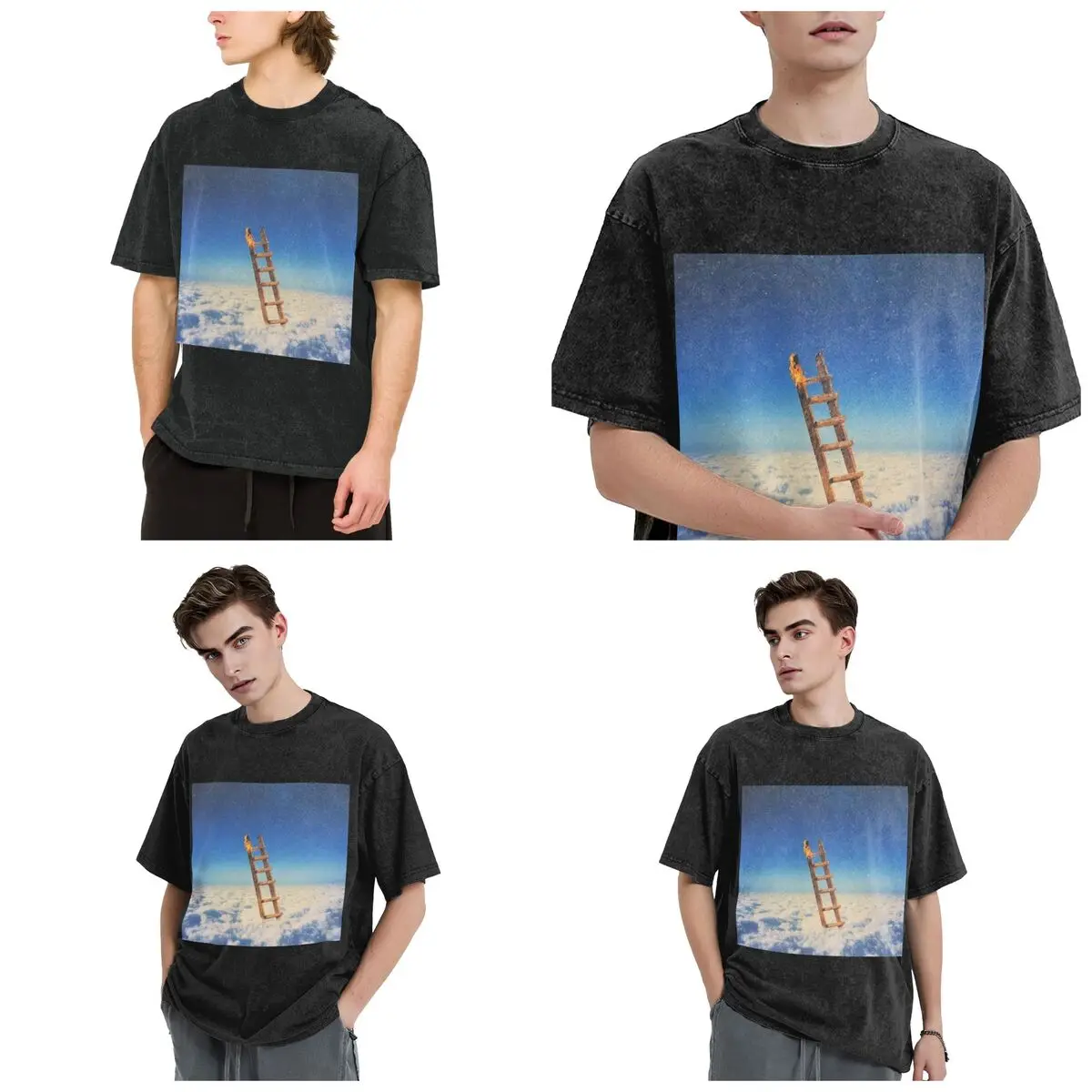 Streetwear T-Shirts Astro Highest In Room World Travis Fan Cov Washed T Shirt Short Sleeve Hip Hop T-Shirt Tops Tees Men Women
