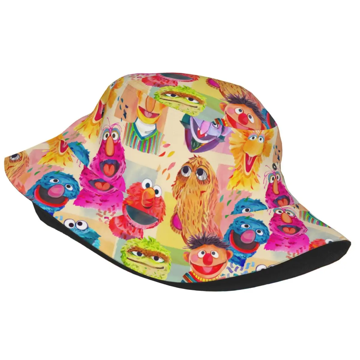 Casual Cute-S-Cookied-S-Monstered Bucket Hats Girl Lightweight Outdoor Sport Cartoon Fisherman Caps Travel Headwear