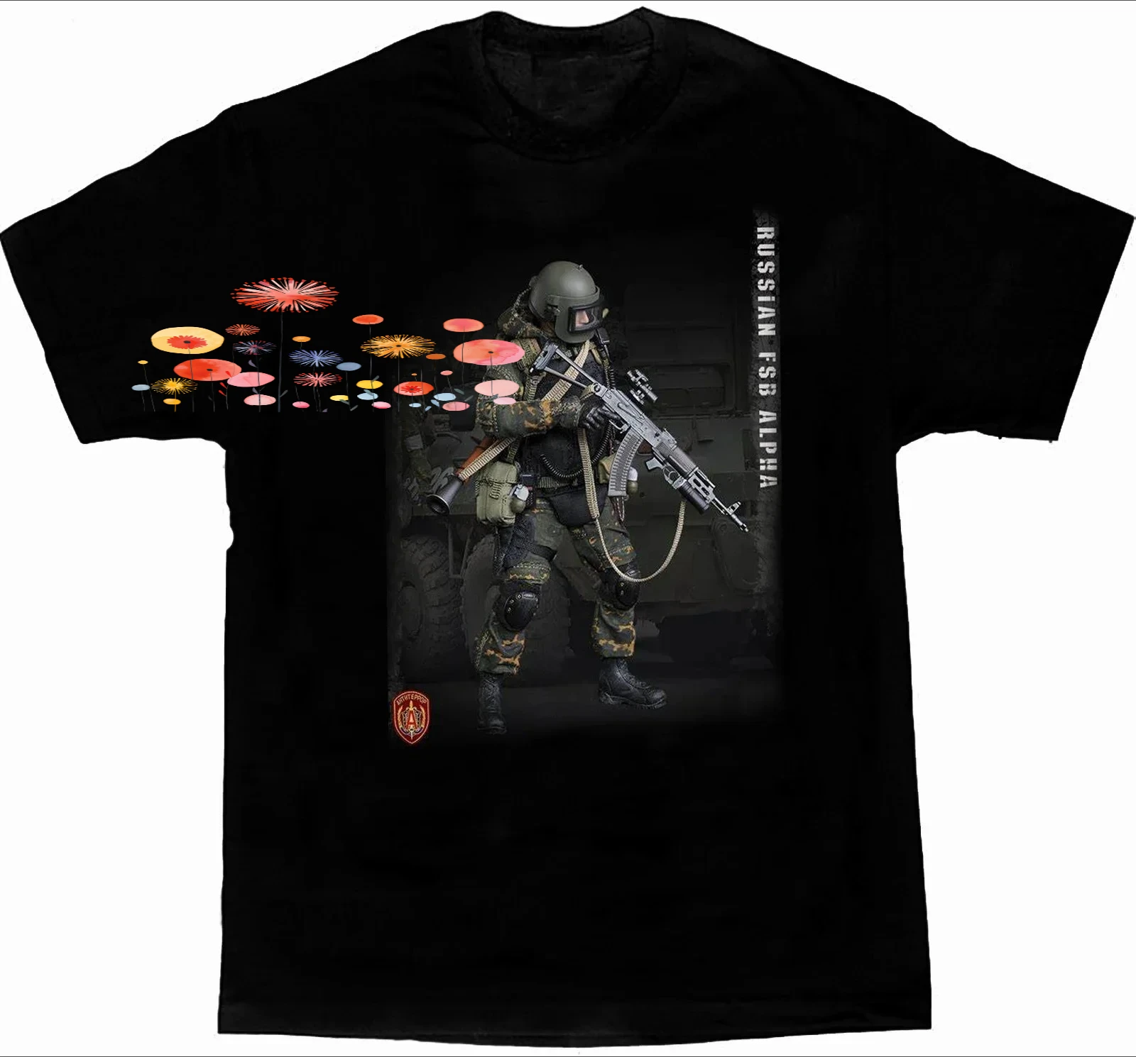 Russian Spetsnaz FSB Alpha Anti-terrorist Special Forces T-Shirt 100% Cotton O-Neck Summer Short Sleeve Casual Mens T-shirt