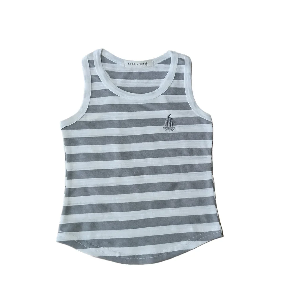 

Children vest striped boys and girls t-shirt summer new kids clothes