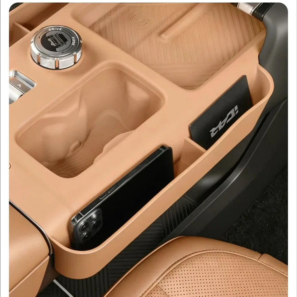 

Car Center Console Full-Coverage Silicone Storage Mat Fit For Chery iCAR V27 2026+ Modified Car Interior Accessories