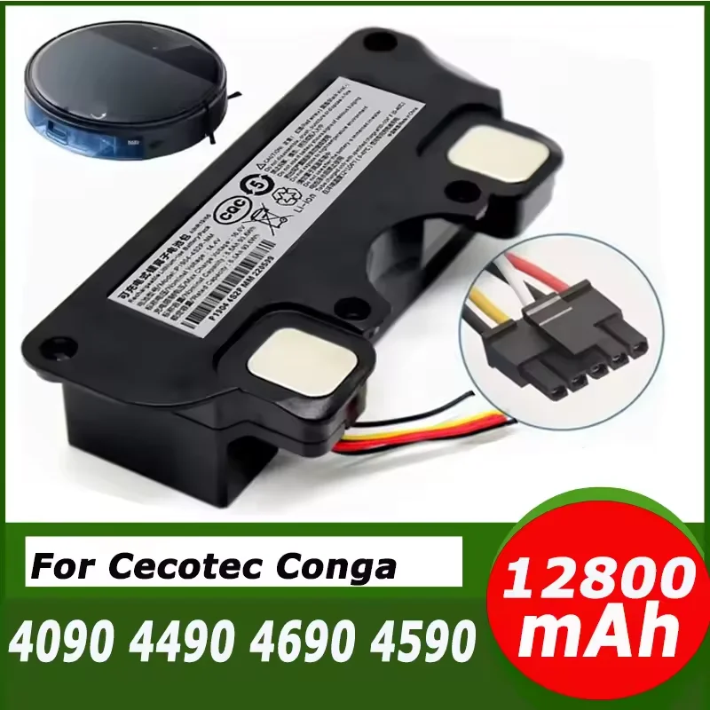 

For CECOTEC CONGA 4090 4490 4590 4690 Robot Vacuum Cleaner Accessories Spare Parts Tool Original 12800mAh Replacement Battery