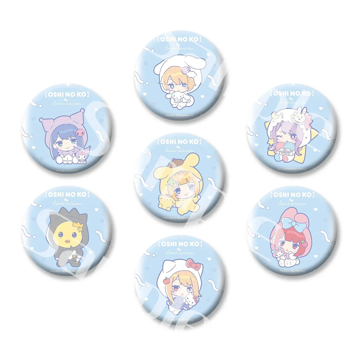 

Аниме OSHI NO KO SANRIO персонажи ACG товары флэш-значки брелки удобное зеркало для макияжа магнит на холодильник подарок для мальчиков и девочек