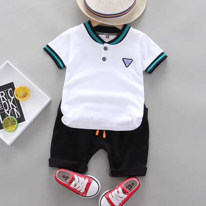 Baby Little Boy\'s Clothing Set Summer Red White Children Kid\'s Sport Suit Toddler Boys Formal Clothes Sets 1 2 3 4 Years