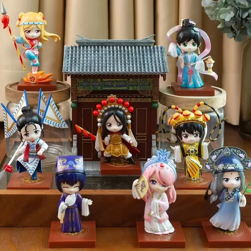 Under One Roof The Outcast Movie Peripheral Dream Life Series Chinese Opera Blind Box Q Version Figure Anime Figurine Toy Gift