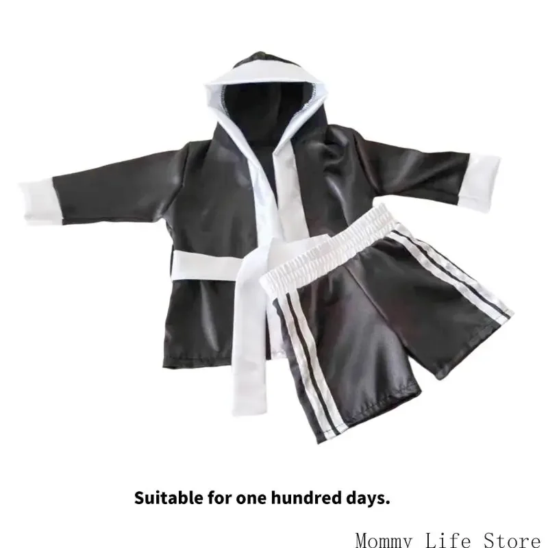 Infant Boxing Photography Attires Friendly Easy Wear Design Birthday Gift