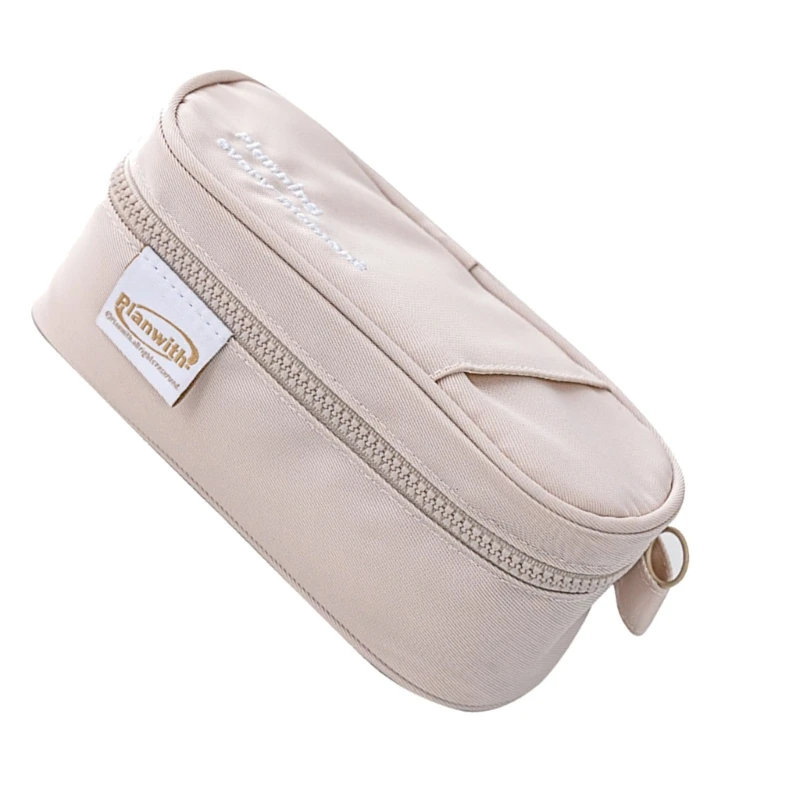 Pen Bag Desk Stationeries with Zippers for School & Office