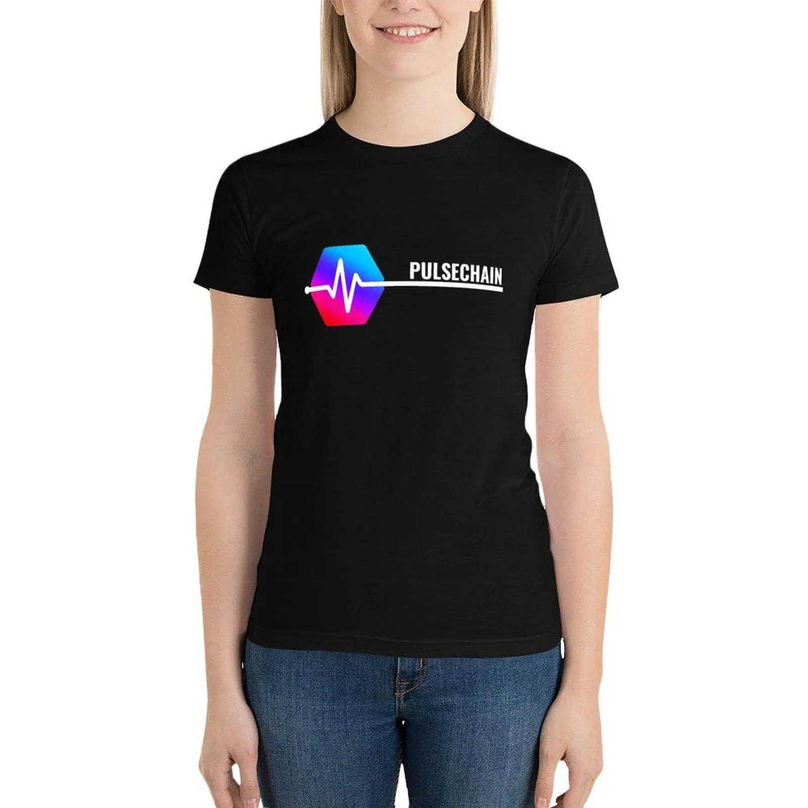 PulseChain - PulseChain Crypto HEX Cryptocurrency T-Shirt Aesthetic clothing kawaii clothes Women tops