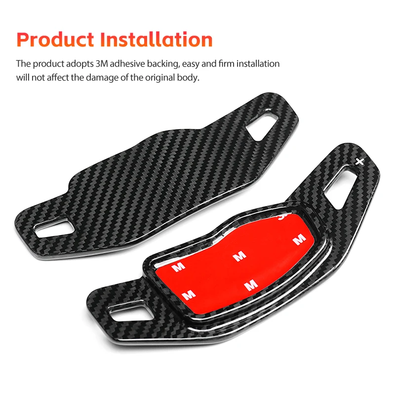 2024-2025 ألياف الكربون قطع غيار السيارات الداخلية استيراد X3 5-Series 7-Series عجلة توجيه سيارة مجداف التحول التبعي #4