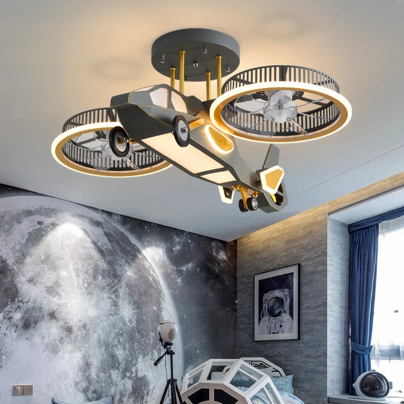 Modern Ceiling fans with lights remote control Chandelier for the children\'s room hanging light Chandeliers for living room