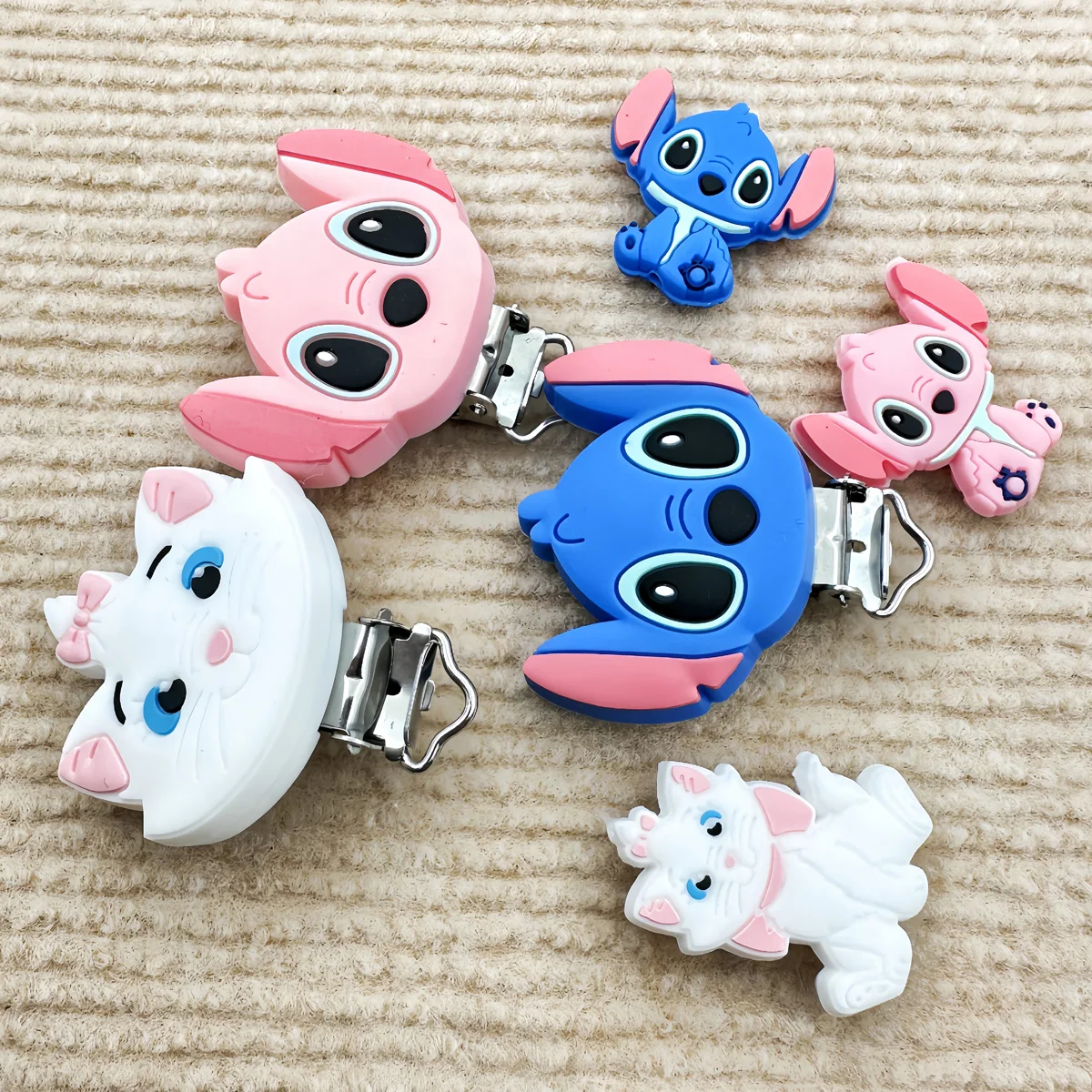 

1 Silicone Clip+2 Beads Focal Beads Silicone Beads for Handmade DIY Nipple Chain Jewelry Accessories Gifts