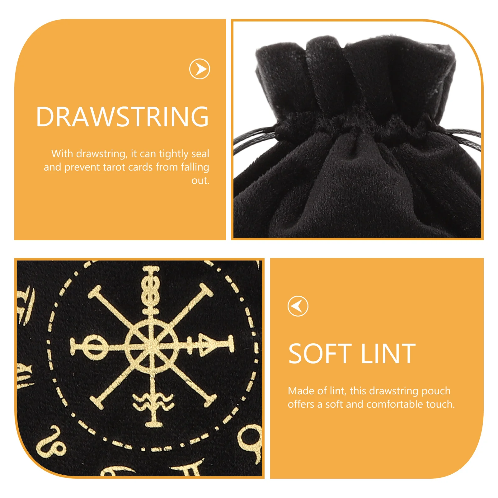 

2Pcs Tarot Card Storage Bag Portable Drawstring Soft Lint Pouch Organizer for Tarot Cards Drawstring Bags Storage Pouch