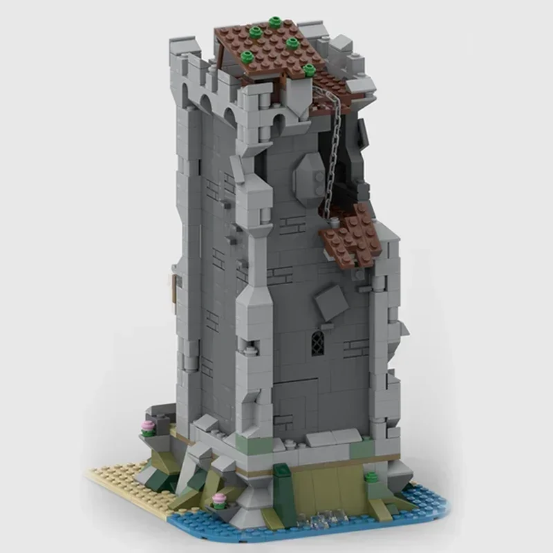 Bloques de construcción Moc, modelo de Castillo militar, tecnología de torre abandonada, bloques modulares, regalos, juguetes de Navidad, conjuntos DIY de montaje