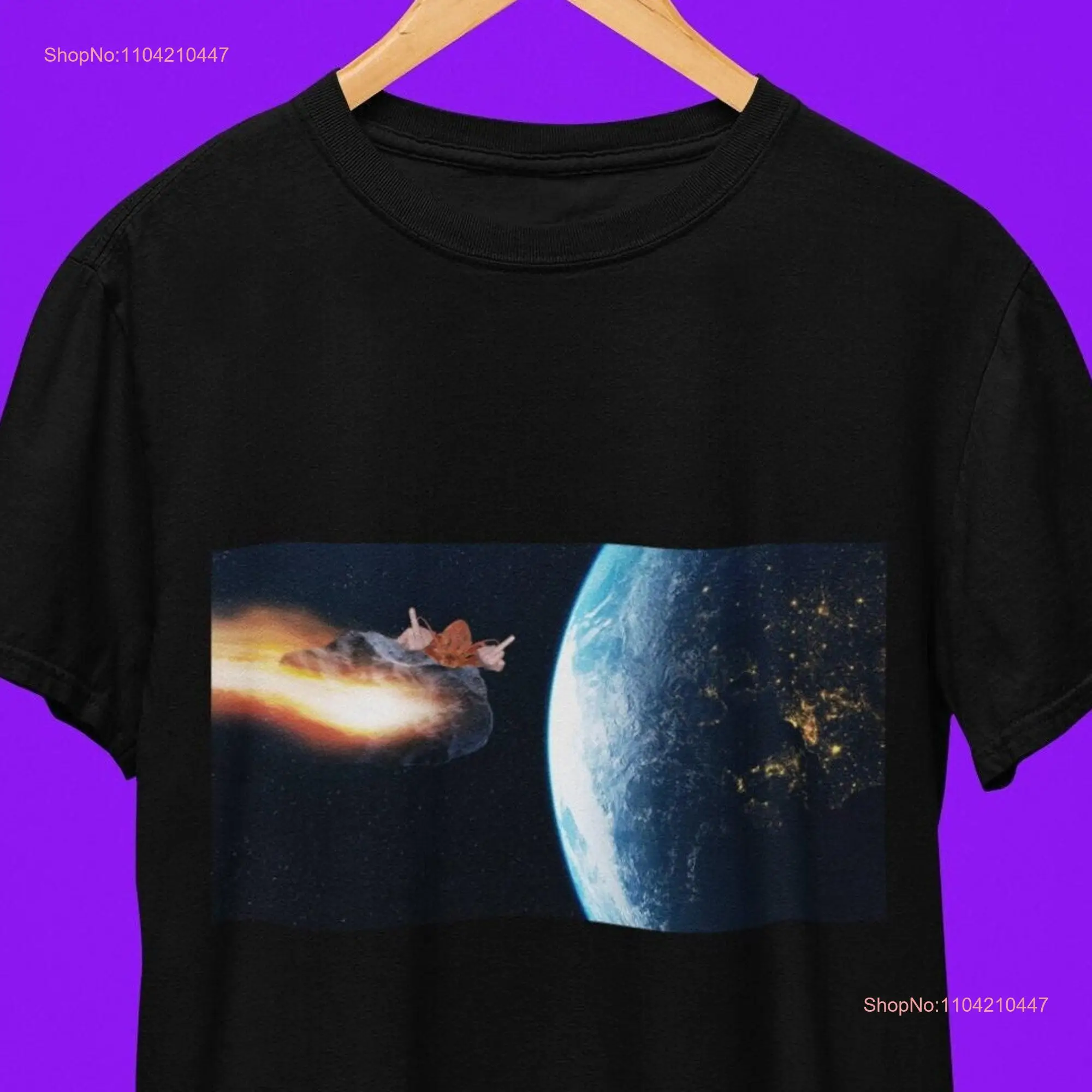 Rude Lobster Asteroid T Shirt Mens Funny Space Womens Crazy Weird Earth Top Shirtnager Cool Armageddon Boys Odd