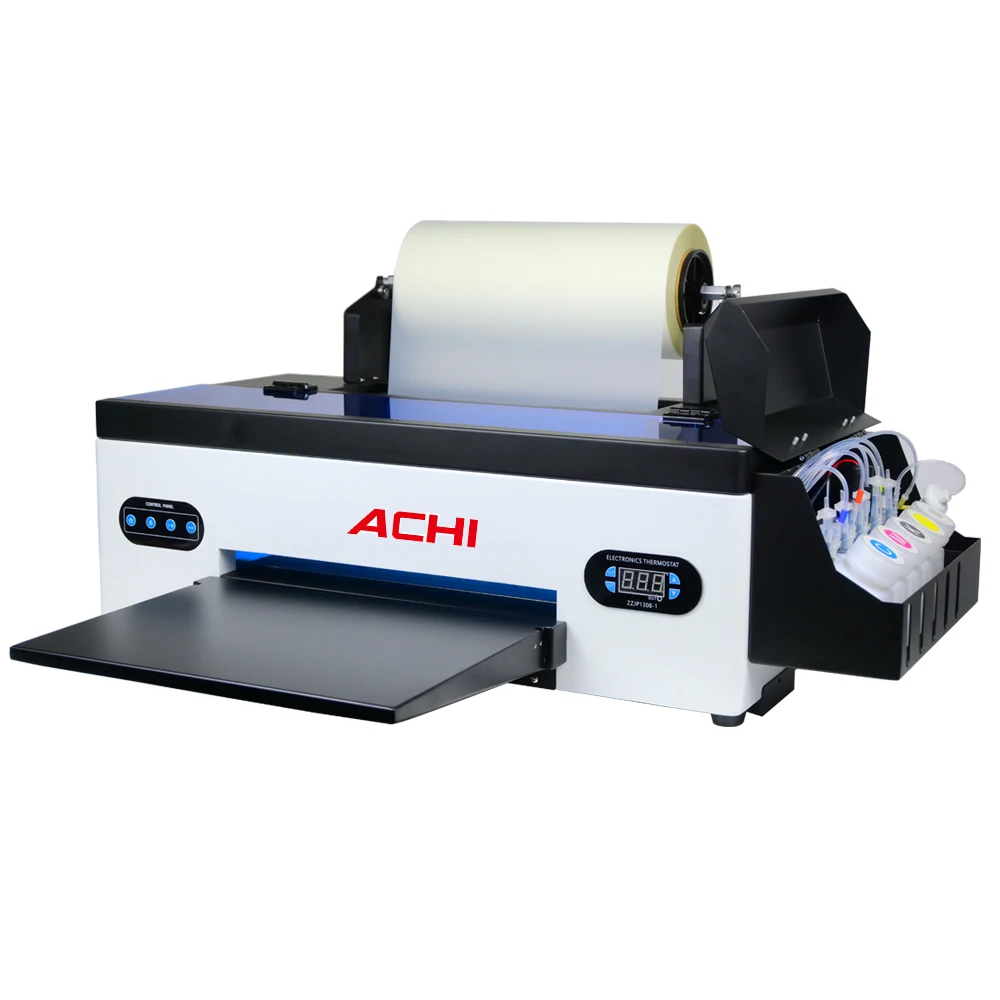 ACHI A3 DTF Transfer Printer R1390 DTF Printer T Shirt Printing Machine With Curing Oven for Clothes Hoodies Jeans US Stock