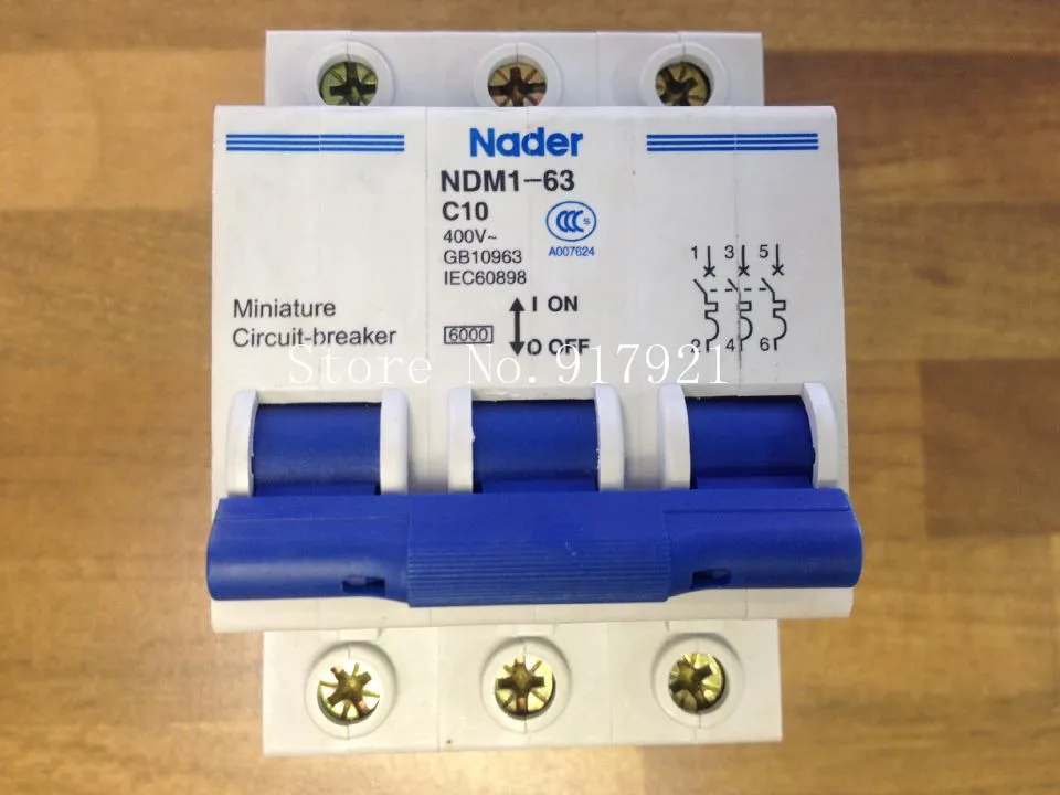 [ZOB] The letter NDM1-63 Nader genuine new C40 C16 C50 C10 mini circuit breaker 3P40A 3P16A 3P50A 3P10A air switch  --10PCS/LOT