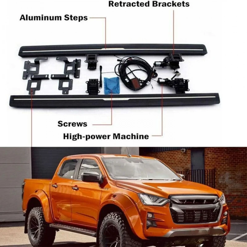 

2013-2022 D-MAX DMAX Deployable Electric Running Boards Automatic Retractable Side Steps Pickup Exterior Parts