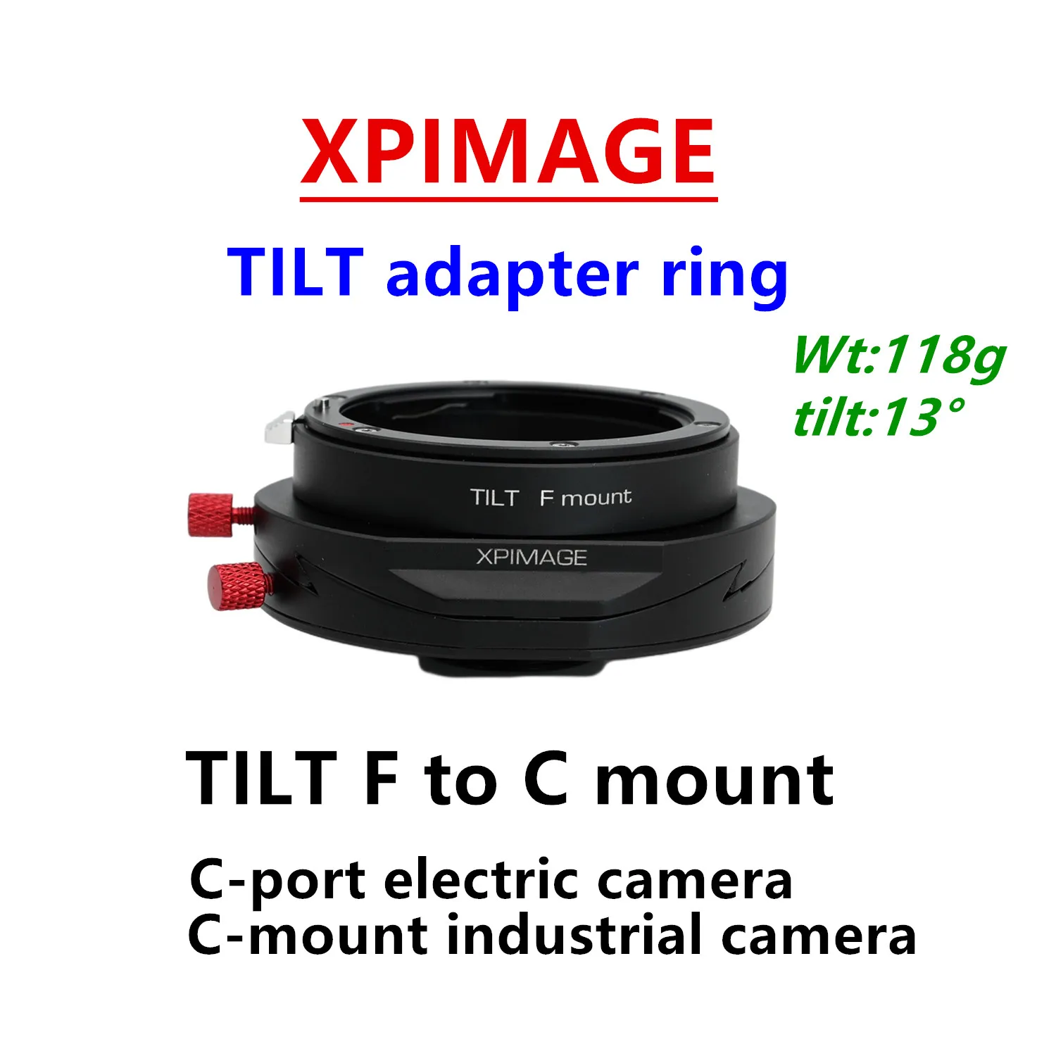 XPimage Tilt Adapter for Nikon F Mount Lens to to C mount industrial Camera  TILT Adapter F-C mount for DALSA HIKVISION Basler