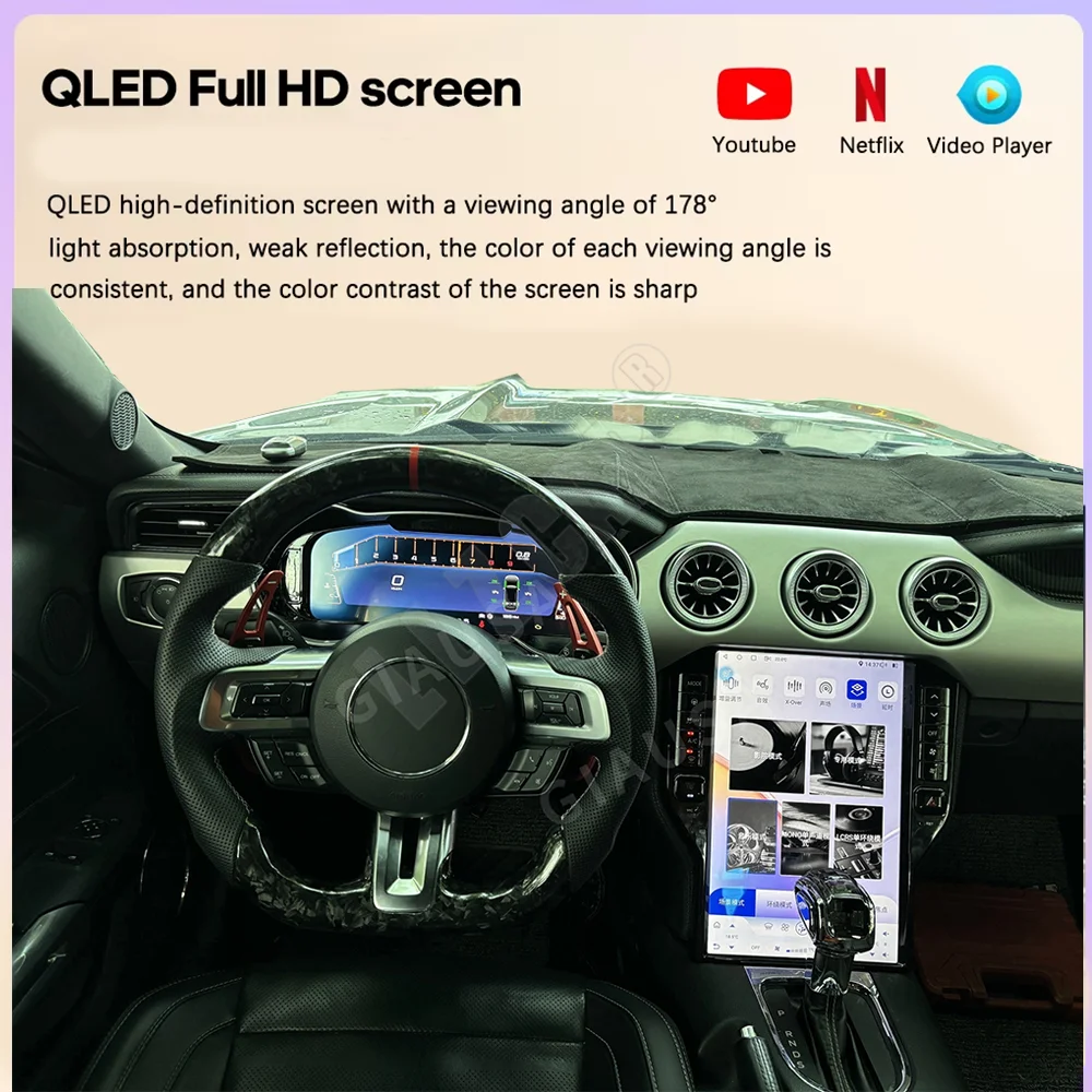 

Auto Android 13 GPS Navigation For Ford Mustang 2015-2021 Carplay Car Radio 14.5 Inch Multimedia Player Tape Recorder Head Unit