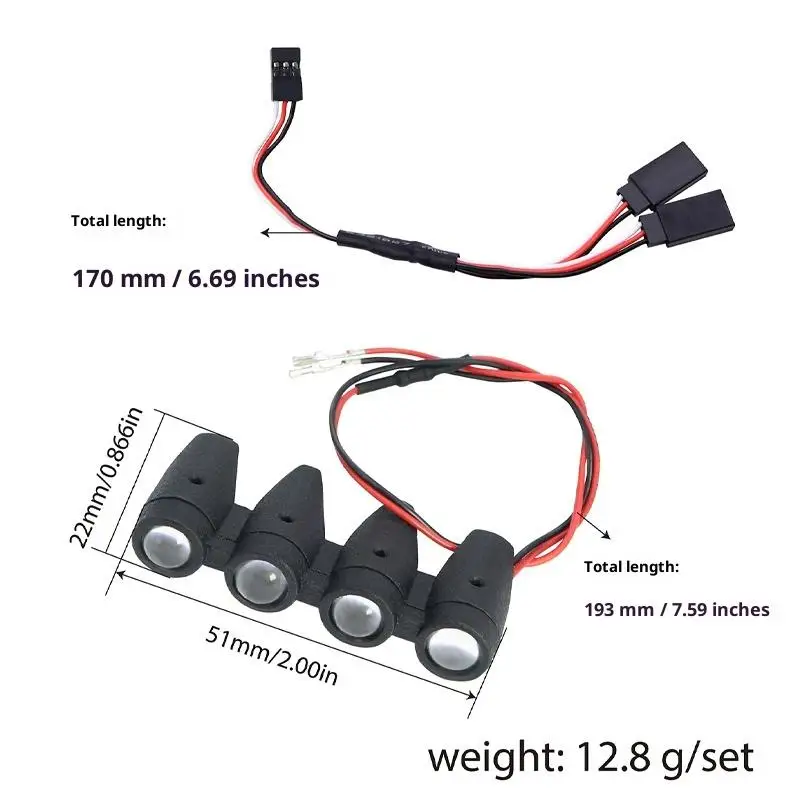 RC Car Spotlight, Boat Light Simulation Set for 1/14 mjxrc 14303 HYPER GO MJX Off-Road Truck