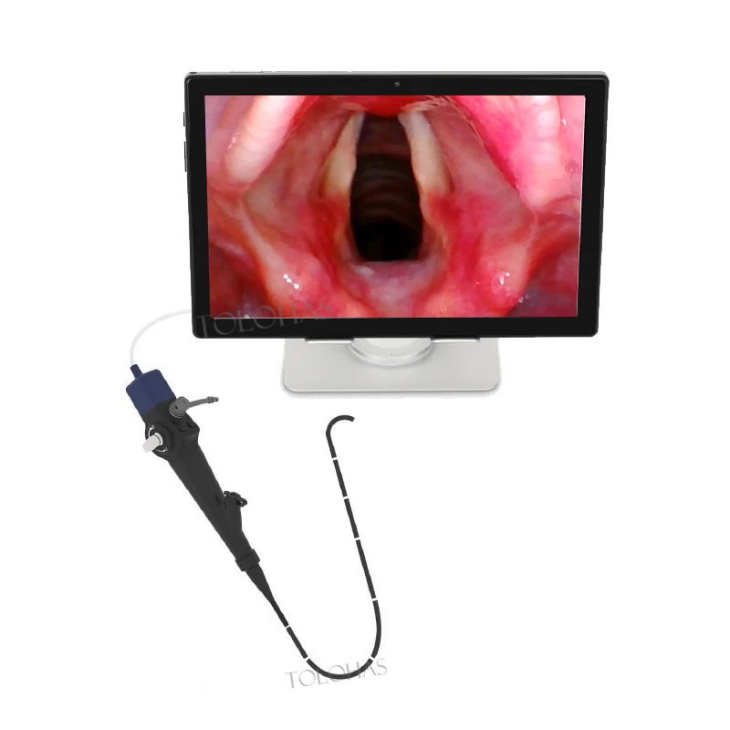 LHWCR33V Portable 10.1 inches Medical Vet Endoscope Pet Flexible Video Laryngoscope For Cat Dog